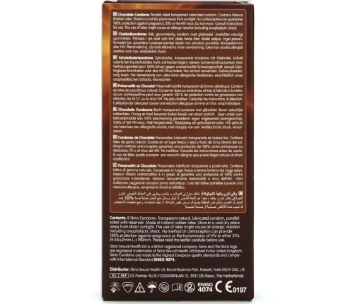 SKINS - CHOCOLATE PREMIUM CONDOMS PACK 8