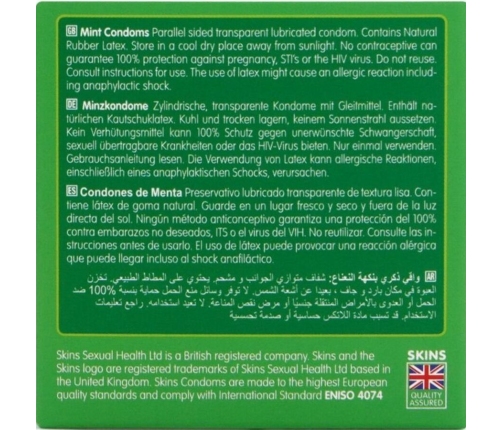SKINS - MINT PREMIUM CONDOMS PACK 4