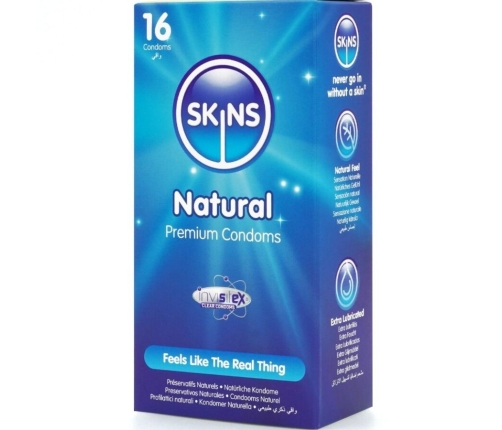 SKINS - NATURAL PREMIUM CONDOMS PACK 16