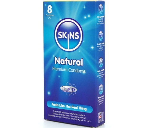 SKINS - NATURAL PREMIUM CONDOMS PACK 8