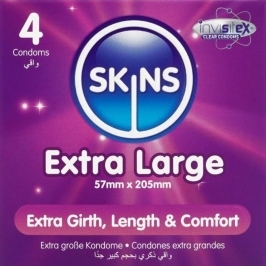 SKINS - EXTRA LARGE PREMIUM CONDOMS PACK 4