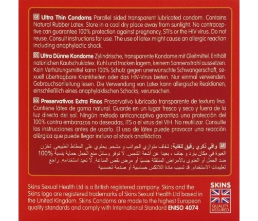 SKINS - ULTRA THIN PREMIUM CONDOMS PACK 4
