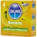 SKINS - BANANA PREMIUM CONDOMS PACK 4