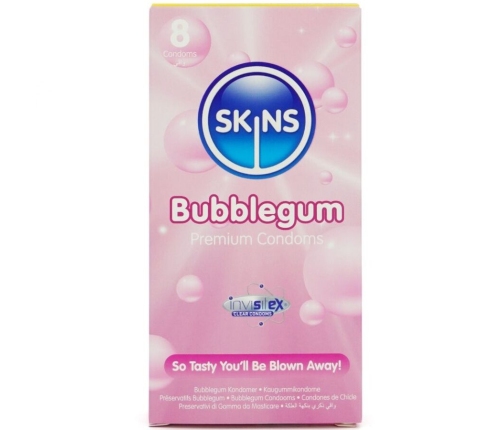 SKINS - BUBBLEGUM PREMIUM CONDOMS PACK 8