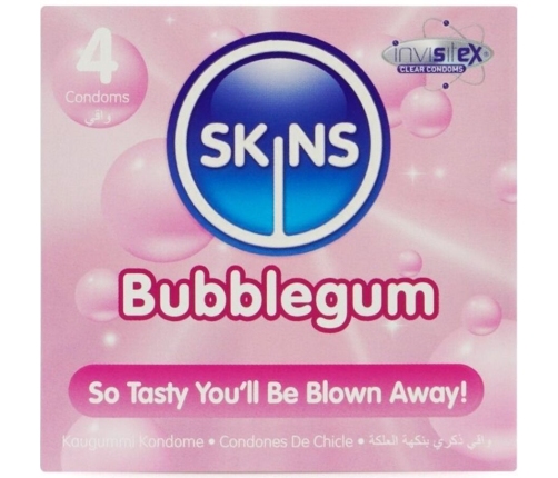 SKINS - BUBBLEGUM PREMIUM CONDOMS PACK 4