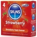 SKINS - STRAWBERRY PREMIUM CONDOMS PACK 4