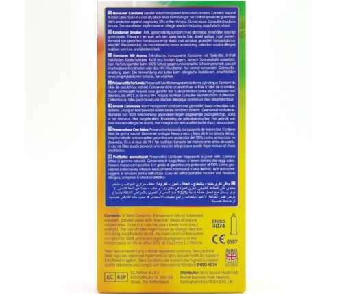 SKINS - MULTI FLAVORS PREMIUM CONDOMS PACK 16