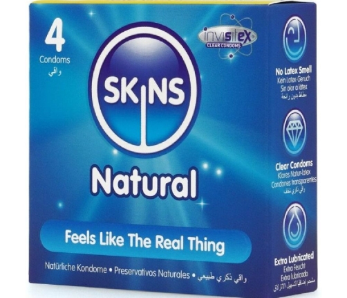 SKINS - NATURAL PREMIUM CONDOMS PACK 4