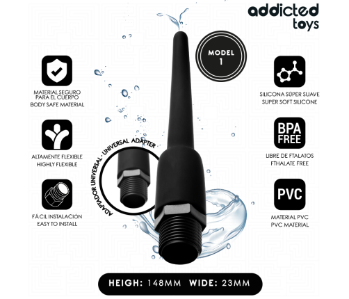 ADDICTED TOYS - ANAL CLEANER WITH UNIVERSAL ADAPTER MODEL 1