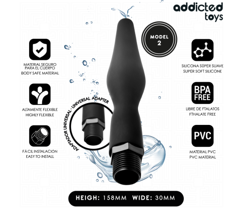 ADDICTED TOYS - ANAL CLEANER WITH UNIVERSAL ADAPTER MODEL 2
