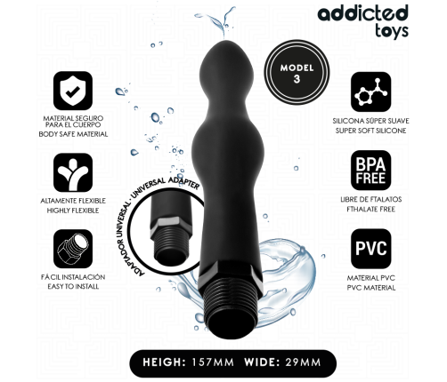 ADDICTED TOYS - ANAL CLEANER WITH UNIVERSAL ADAPTER MODEL 3