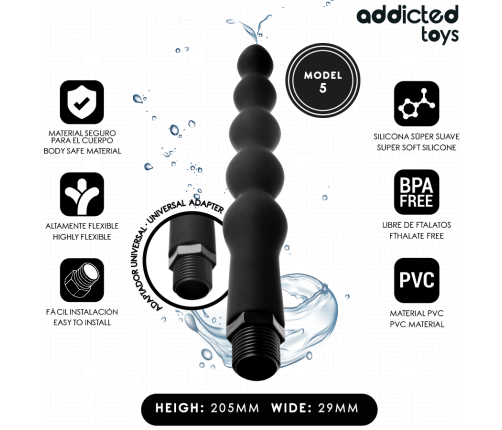 ADDICTED TOYS - ANAL CLEANER WITH UNIVERSAL ADAPTER MODEL 5