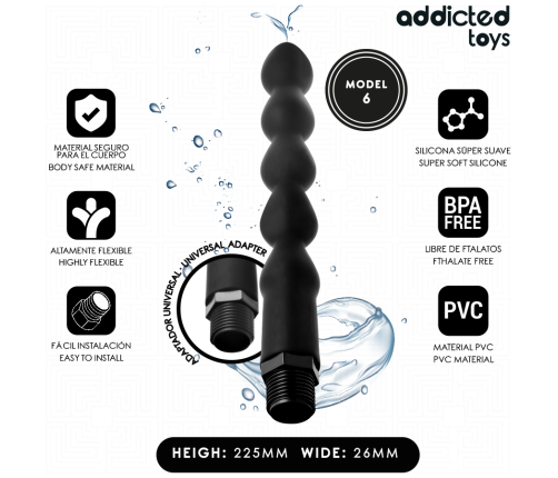ADDICTED TOYS - ANAL CLEANER WITH UNIVERSAL ADAPTER MODEL 6