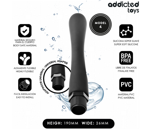 ADDICTED TOYS - ANAL CLEANER WITH UNIVERSAL ADAPTER MODEL 4
