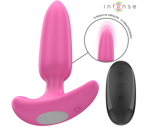 INTENSE - ROSS ANAL PLUG 10 VIBRATIONS PINK REMOTE CONTROL