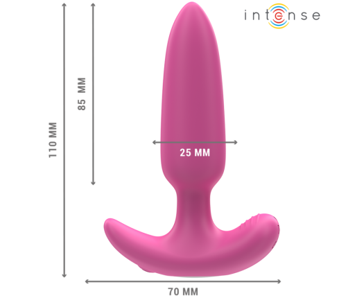 INTENSE - ROSS ANAL PLUG 10 VIBRATIONS PINK REMOTE CONTROL
