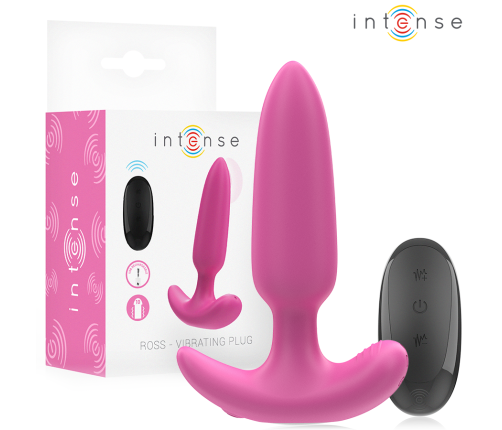 INTENSE - ROSS ANAL PLUG 10 VIBRATIONS PINK REMOTE CONTROL