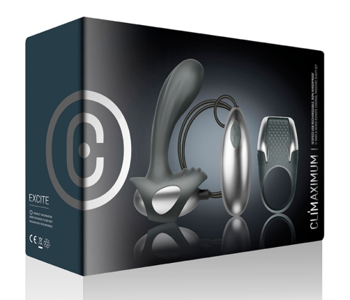 CLIMAXIMUM - EXCITE KIT COCK RING + WIRE PROSTATE MASSAGER