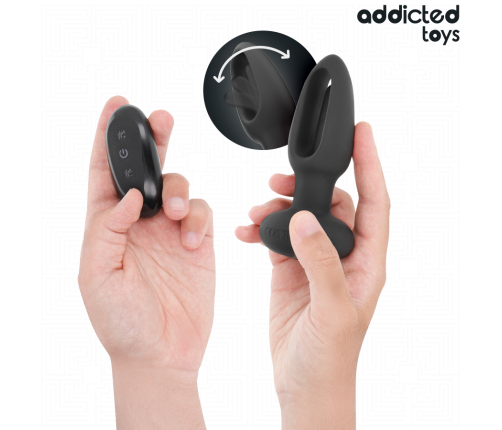ADDICTED TOYS - ANAL PLUG WITH VIBRATING TONGUE AND REMOTE CONTROL