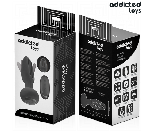 ADDICTED TOYS - ANAL PLUG WITH VIBRATING TONGUE AND REMOTE CONTROL