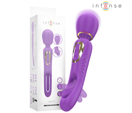INTENSE - CHRISTY VIBRATING WAND WITH FLIPPING TONGUE