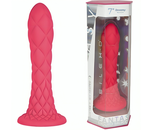 SILEXD - DREAMY DILDO FANTASY LIQUID SILICONE THERMOREACTIVE FUCHSIA 18.5 CM