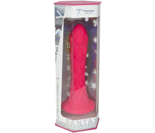 SILEXD - DREAMY DILDO FANTASY LIQUID SILICONE THERMOREACTIVE FUCHSIA 18.5 CM