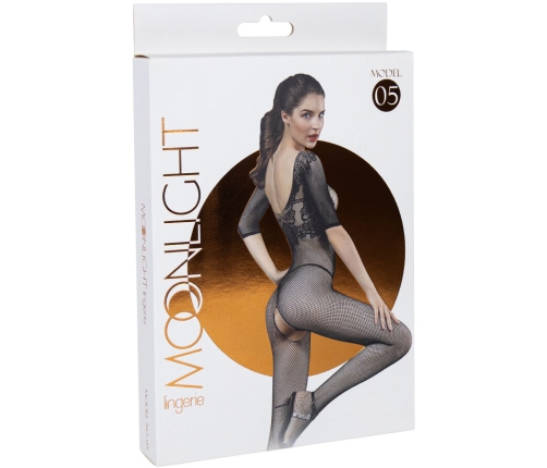 MOONLIGHT - MODEL 5 BODYSTOCKING BLACK ONE SIZE
