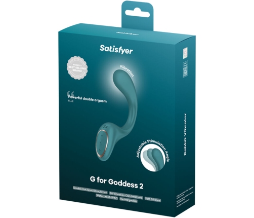 SATISFYER - G FOR GODDESS 2 RABBIT VIBRATOR BOTTLE GREEN