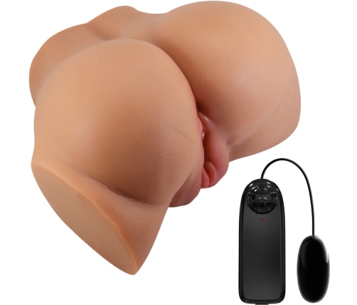 CRAZY BULL - EMILIA ASS VIBRATOR WITH REALISTIC VAGINA AND ANUS FLESH REMOTE CONTROL