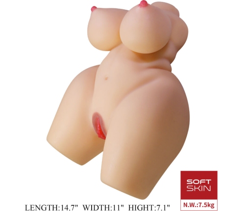 CRAZY BULL - GRACE REALISTIC FEMALE TORSO VAGINA AND ANAL 7.5 KG