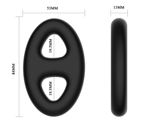 CRAZY BULL - DOUBLE OVAL SILICONE RING