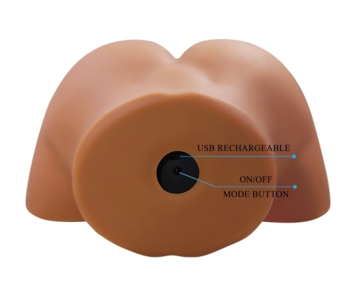 CRAZY BULL - GERIANN REALISTIC FEMALE BUTT VIBRATOR AND SUCKER WITH SOUND 5.5 KG