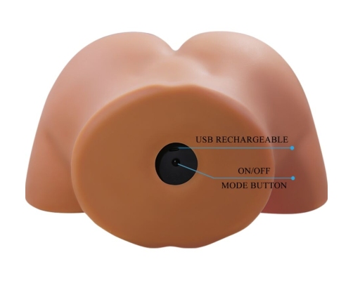 CRAZY BULL - ILANA REALISTIC FEMALE BUTT VIBRATOR AND SUCKER WITH SOUND 6.8 KG