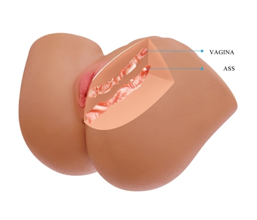 CRAZY BULL - ILANA REALISTIC FEMALE BUTT VIBRATOR AND SUCKER WITH SOUND 6.8 KG