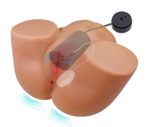 CRAZY BULL - ILANA REALISTIC FEMALE BUTT VIBRATOR AND SUCKER WITH SOUND 6.8 KG