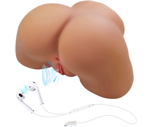 CRAZY BULL - ILANA REALISTIC FEMALE BUTT VIBRATOR AND SUCKER WITH SOUND 6.8 KG