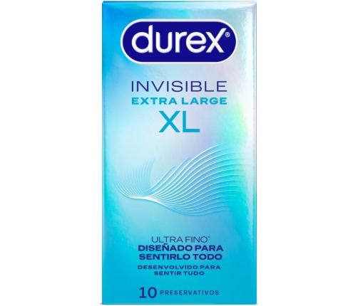 DUREX - INVISIBLE CONDOMS XL 10 UNITS