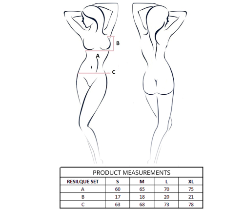 PASSION - RESILQUE BRA + THONG SET TOMATO RED L/XL