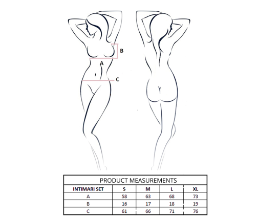 PASSION - INTIMARI BRA + PANTIES SET PINK S/M