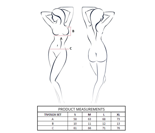 PASSION - TIVOLEA BRA + THONG SET MISTY ROSE L/XL