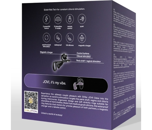 SNAIL VIBE - JOVI COUPLES RING REMOTE CONTROL BLACK