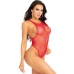 LEG AVENUE - NET SNAP CROTCH TANK BODYSUIT ONE SIZE RED