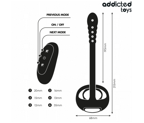 ADDICTED TOYS - P-SPOT VIBRATING COCK RING REMOTE CONTROL