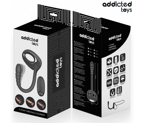 ADDICTED TOYS - P-SPOT VIBRATING COCK RING REMOTE CONTROL