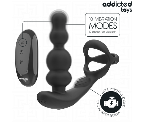 ADDICTED TOYS - MASAJEADOR PROSTÁTICO ROTATORIO CONTROL REMOTO