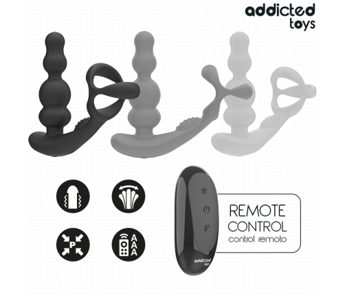 ADDICTED TOYS - MASAJEADOR PROSTÁTICO ROTATORIO CONTROL REMOTO