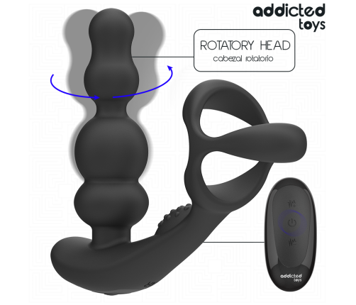 ADDICTED TOYS - MASAJEADOR PROSTÁTICO ROTATORIO CONTROL REMOTO