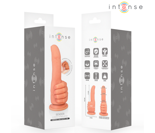 INTENSE - BENDER G-SPOT STIMULATOR FLEXIBLE HAND 11.3 CM