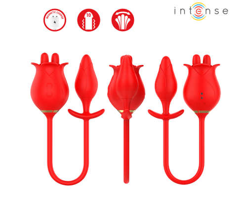 INTENSE - MELANIE DOUBLE CLITORIS STIMULATOR WITH ZIGZAG TONGUE